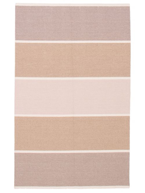 Indian Manhattan 5'0" x 8'0" Flat-Weave Wool Tapestry Kilim 