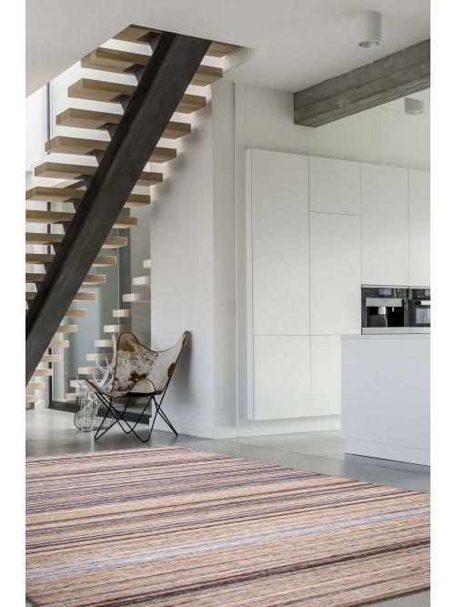 Indian Manhattan 5'0" x 8'0" Flat-Weave Wool Tapestry Kilim 