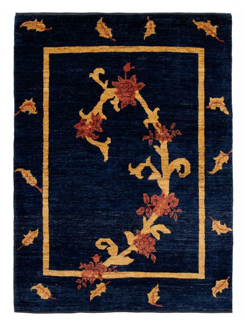 Pakistani Finest Peshawar Ziegler 4'8" x 6'2" Hand-knotted Wool Rug 