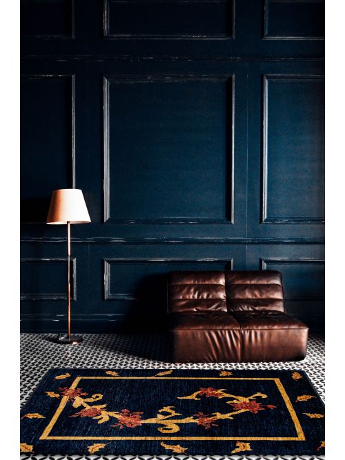 Pakistani Finest Peshawar Ziegler 4'8" x 6'2" Hand-knotted Wool Rug 