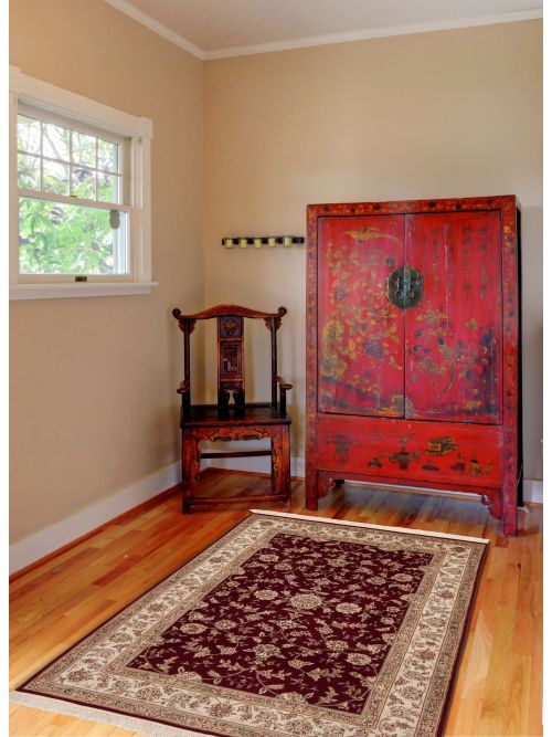 Chinese Sino Persian 180L 4'0" x 6'0" Hand-knotted Silk & Wool Rug 
