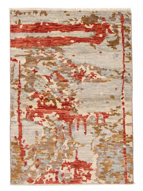 Pakistani Finest Peshawar Ziegler 4'0" x 5'10" Hand-knotted Wool Rug 