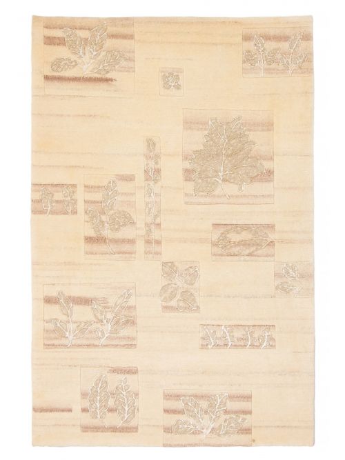 Nepal Kathmandu 3'7" x 5'5" Hand-knotted Silk & Wool Rug 