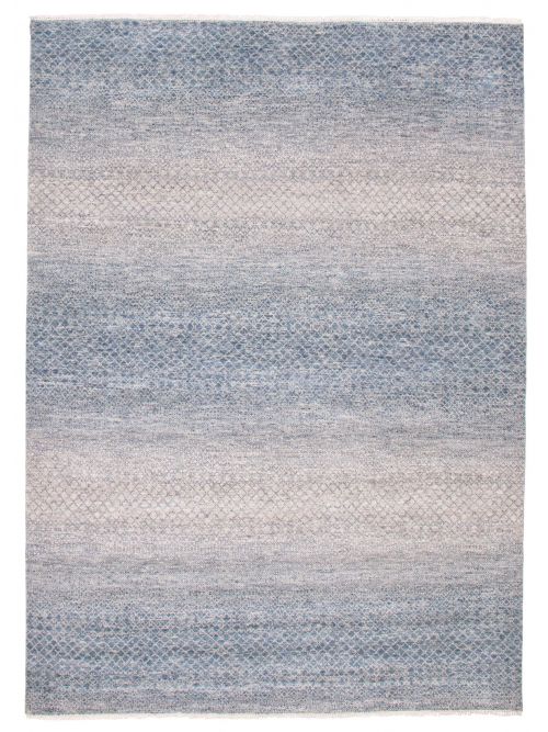 Indian Silk Shadow 8'10" x 12'2" Hand-knotted Viscose, Wool Rug 