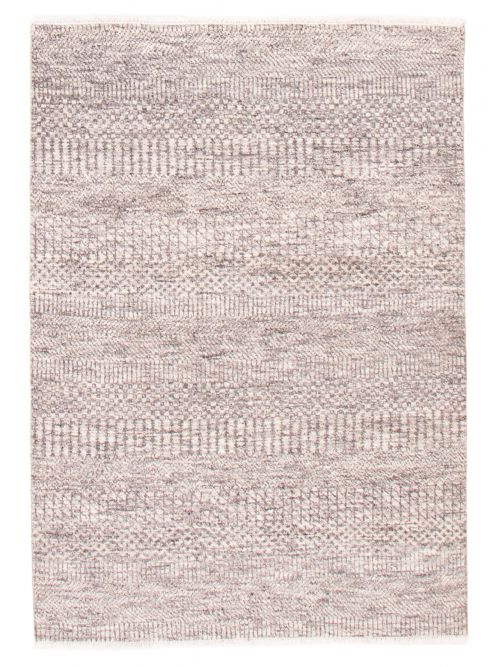 Indian Silk Shadow 4'10" x 6'11" Hand-knotted Wool Rug 