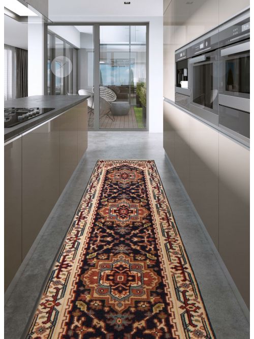 Indian Serapi Heritage 2'6" x 19'10" Hand-knotted Wool Rug 