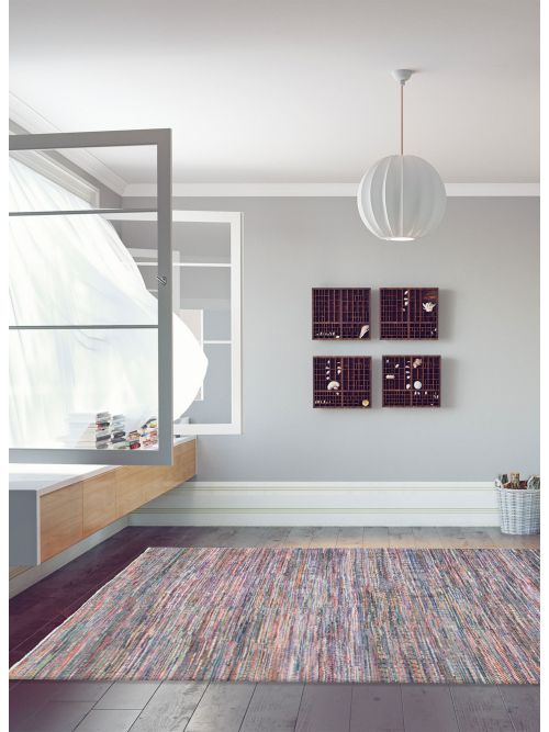 Indian Silk Shadow 7'11" x 10'0" Hand-knotted Viscose & Wool Rug 