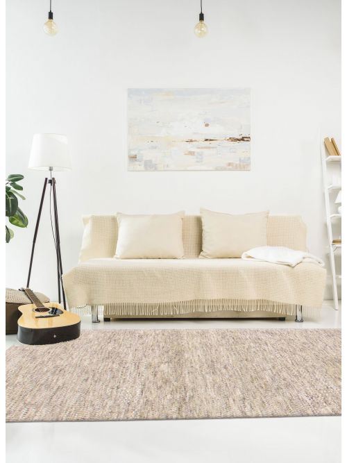 Indian Silk Shadow 5'2" x 7'10" Hand-knotted Viscose & Wool Rug 