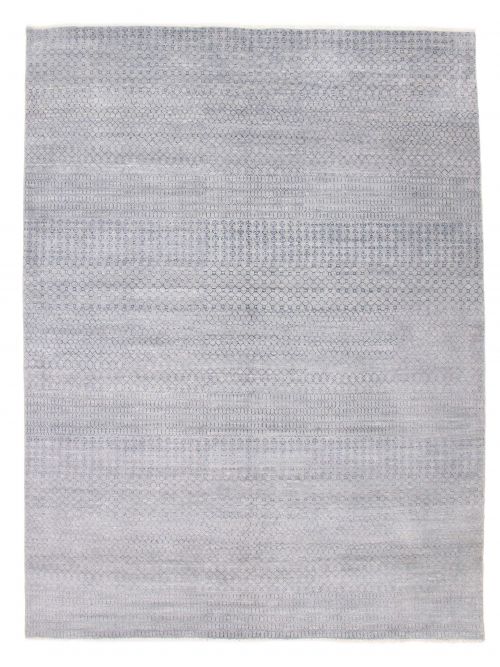 Indian Silk Shadow 8'11" x 11'10" Hand-knotted Viscose & Wool Rug 
