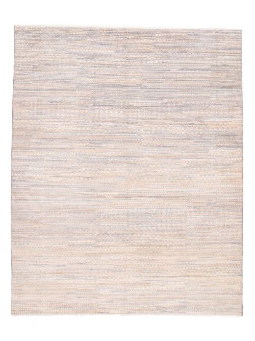 Indian Silk Shadow 7'9" x 9'7" Hand-knotted Viscose & Wool Rug 