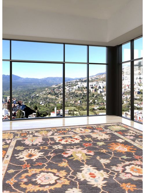 Indian Modern Oushak 9'0" x 12'0" Hand-knotted Wool Rug 