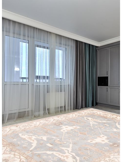 Indian Royal Oushak 7'10" x 9'10" Hand-knotted Wool Rug 