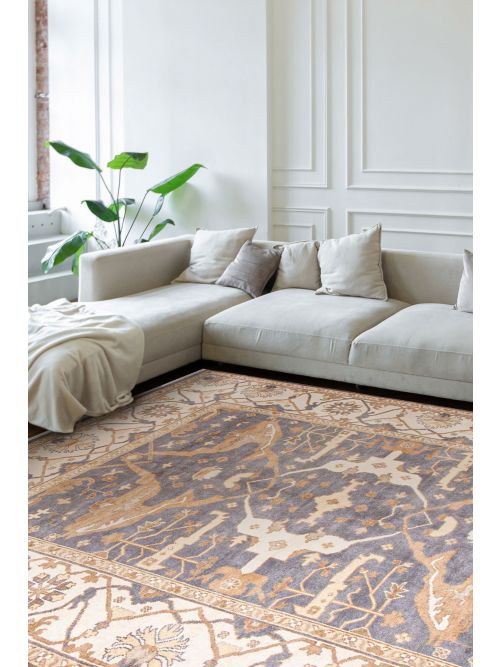 Indian Royal Oushak 8'11" x 11'10" Hand-knotted Wool Rug 