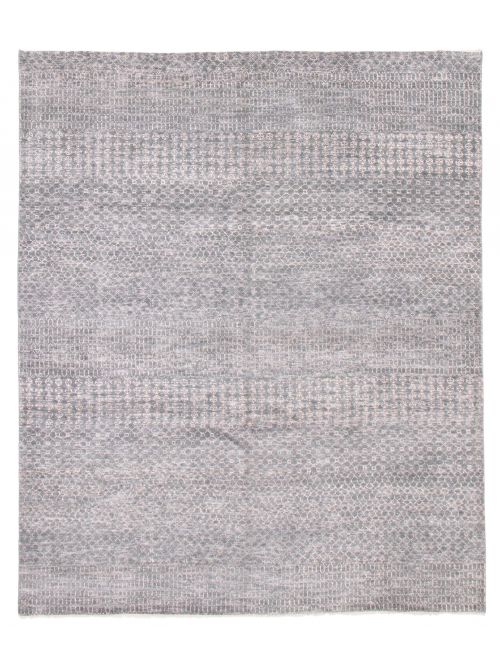 Indian Silk Shadow 7'11" x 9'9" Hand-knotted Viscose & Wool Rug 
