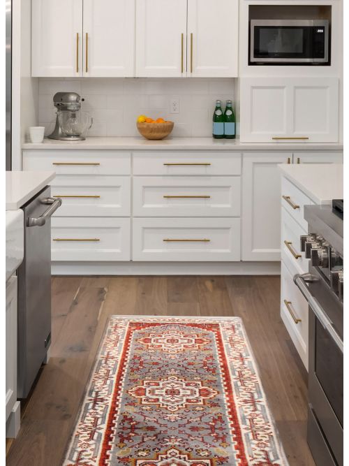 Indian Serapi Heritage 2'6" x 10'2" Hand-knotted Wool Rug 