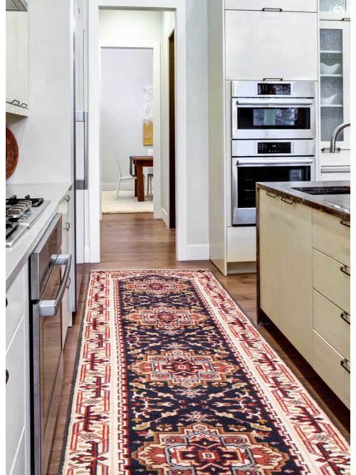 Indian Serapi Heritage 2'7" x 19'9" Hand-knotted Wool Rug 