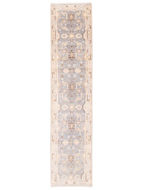 Indian Royal Oushak 2'7" x 11'8" Hand-knotted Wool Rug 