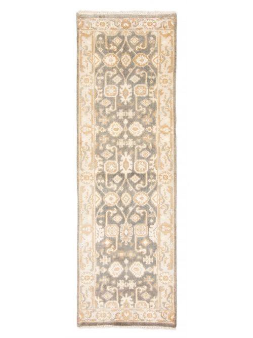 Indian Royal Oushak 2'7" x 7'9" Hand-knotted Wool Rug 
