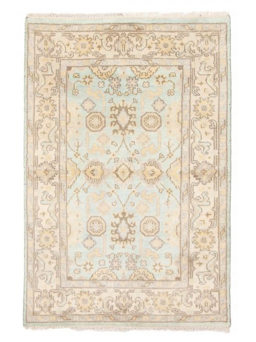 Indian Royal Oushak 4'1" x 5'10" Hand-knotted Wool Rug 