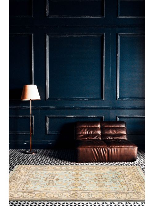 Indian Royal Oushak 4'1" x 5'10" Hand-knotted Wool Rug 