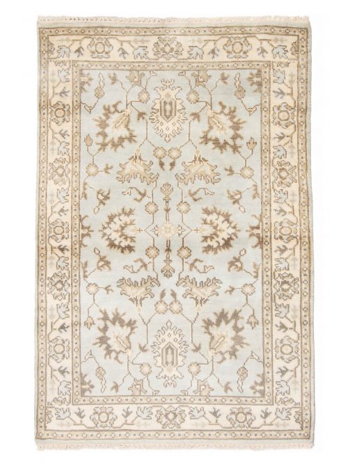 Indian Royal Oushak 4'1" x 5'9" Hand-knotted Wool Rug 