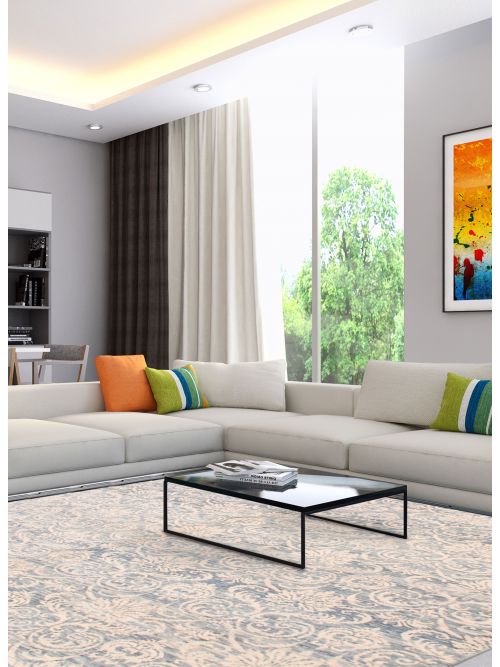 Indian Mystique 9'0" x 11'10" Hand-knotted Wool Rug 