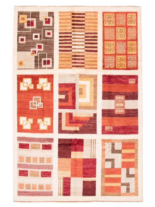 Pakistani Finest Peshawar Ziegler 6'8" x 9'9" Hand-knotted Wool Rug 