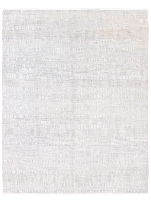 Indian Silk Shadow 8'0" x 10'0" Hand-knotted Viscose & Wool Rug 