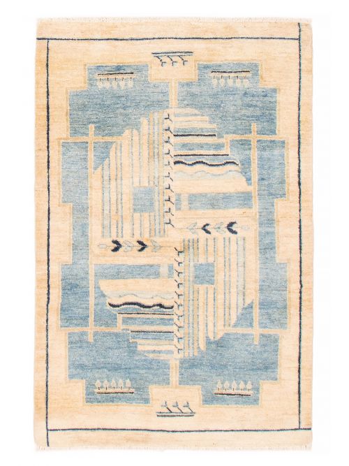 Pakistani Finest Peshawar Ziegler 4'1" x 6'0" Hand-knotted Wool Rug 