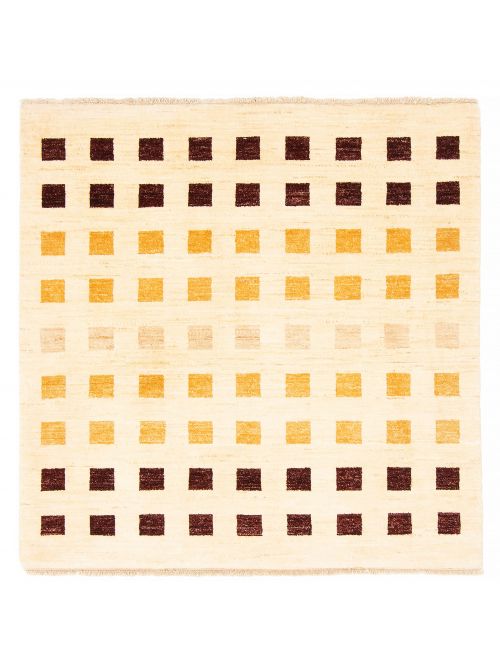 Pakistani Finest Peshawar Ziegler 4'1" x 4'0" Hand-knotted Wool Rug 