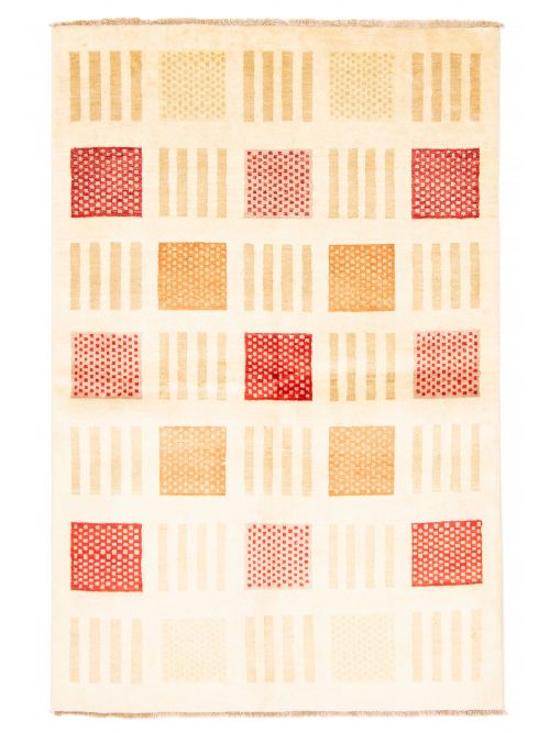 Pakistani Finest Peshawar Ziegler 4'1" x 6'0" Hand-knotted Wool Rug 