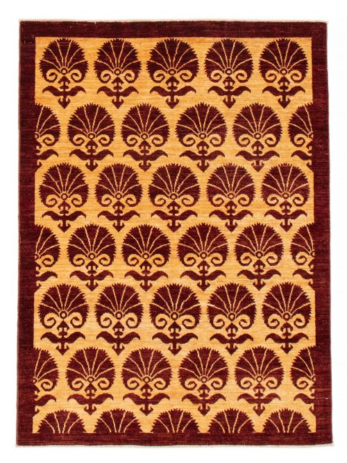 Pakistani Finest Peshawar Ziegler 4'8" x 6'4" Hand-knotted Wool Rug 