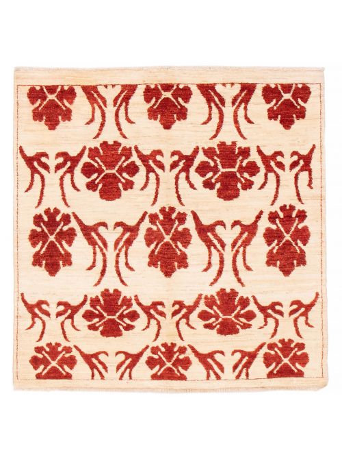 Pakistani Finest Peshawar Ziegler 5'0" x 4'10" Hand-knotted Wool Rug 