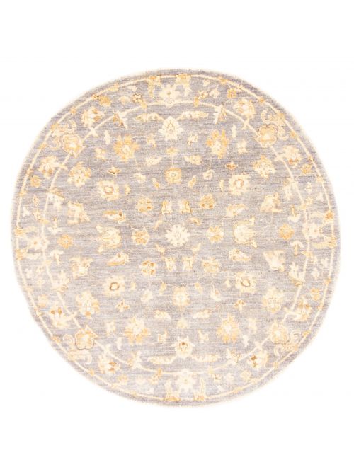 Pakistani Peshawar Oushak 4'0" x 4'2" Hand-knotted Wool Rug 