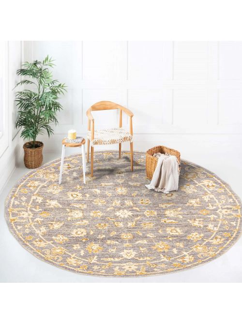 Pakistani Peshawar Oushak 4'0" x 4'2" Hand-knotted Wool Rug 