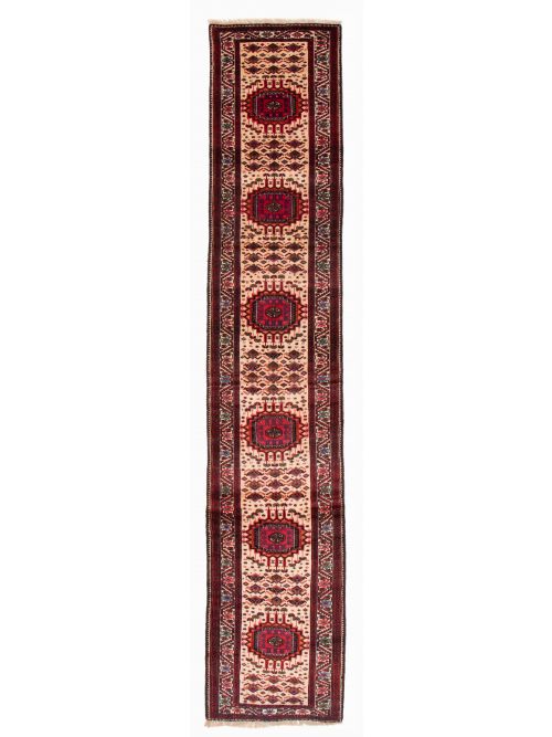 Afghan Finest Mouri 2'6" x 12'4" Hand-knotted Wool Rug 