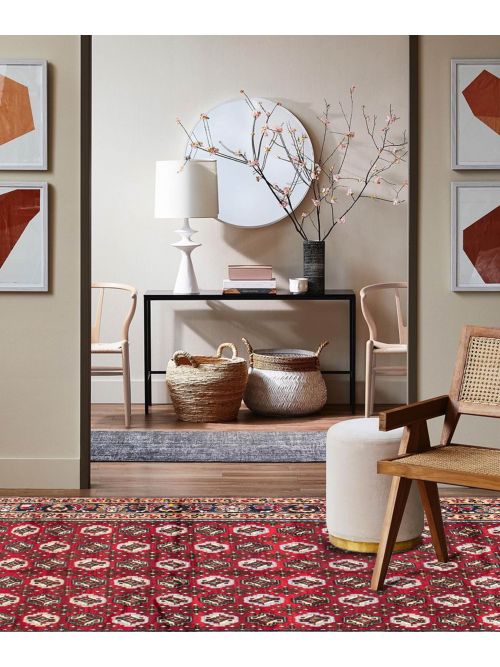Persian Style 6'3" x 9'9" Hand-knotted Wool Rug 