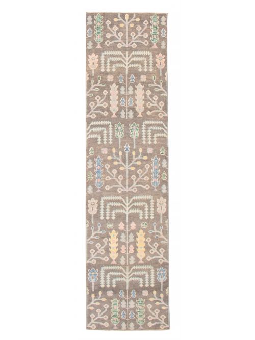 Pakistani Modern Oushak 2'8" x 9'11" Hand-knotted Wool Rug