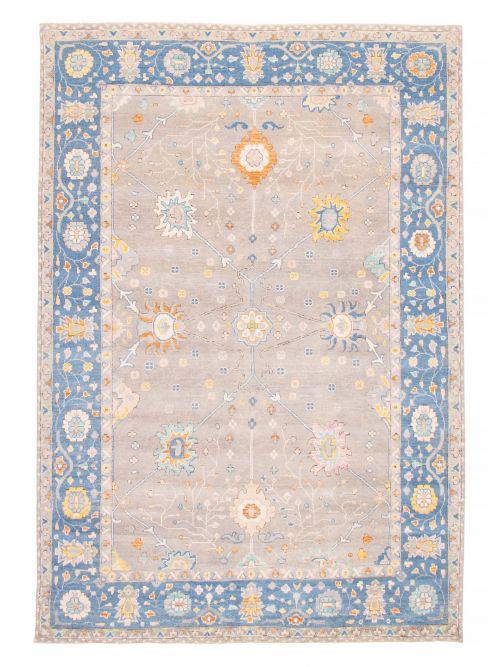 Pakistani Modern Oushak 9'3" x 12'4" Hand-knotted Wool Rug 