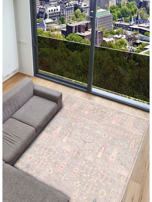 Pakistani Modern Ersari 8'11" x 12'2" Hand-knotted Wool Rug 