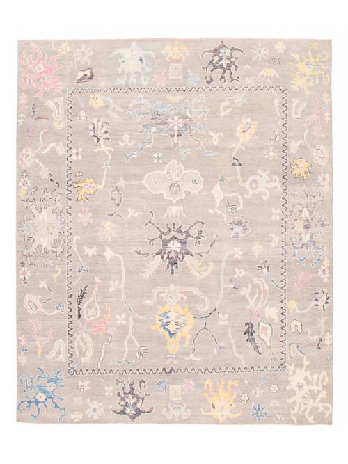 Pakistani Modern Oushak 8'4" x 9'7" Hand-knotted Wool Rug 