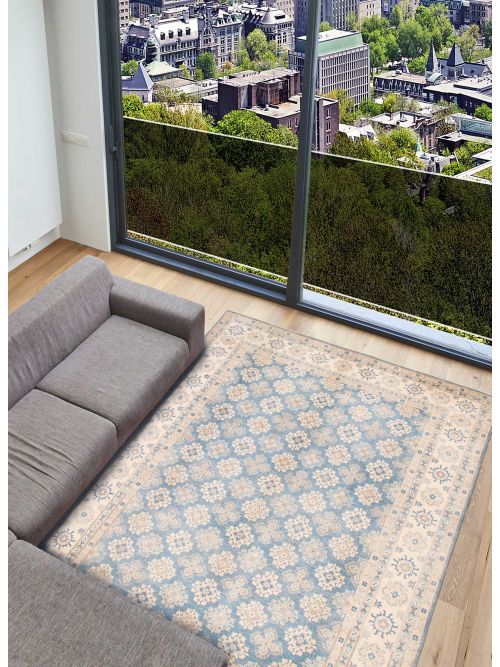 Afghan Uzbek Ghazni 8'9" x 11'11" Hand-knotted Wool Rug 