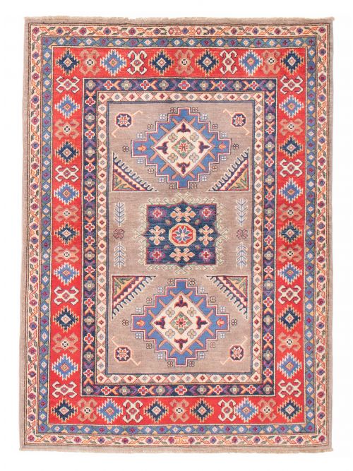 Afghan Uzbek Ghazni 4'1" x 5'7" Hand-knotted Wool Rug 