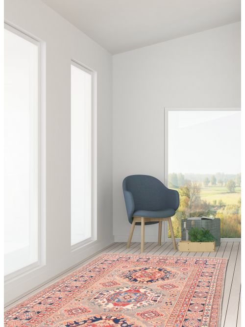 Afghan Uzbek Ghazni 5'0" x 7'5" Hand-knotted Wool Rug 