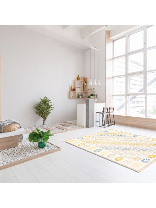 Pakistani Modern Oushak 3'2" x 5'0" Hand-knotted Wool Rug 