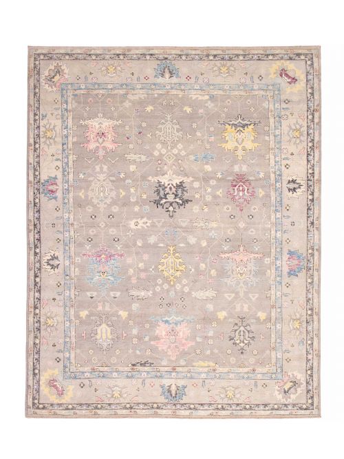 Pakistani Modern Oushak 12'6" x 15'3" Hand-knotted Wool Rug 