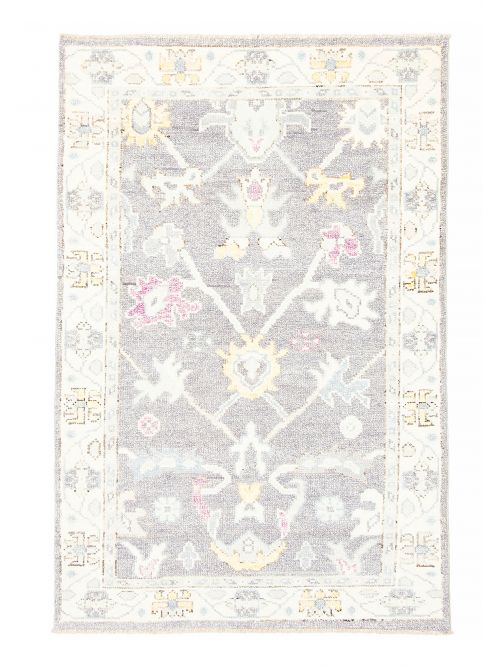 Pakistani Modern Oushak 3'1" x 4'10" Hand-knotted Wool Rug 