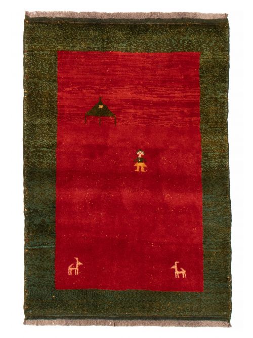 Persian Style Kashkuli Gabbeh 3'11" x 5'5" Hand-knotted Wool Rug 