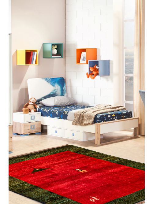 Persian Style Kashkuli Gabbeh 3'11" x 5'5" Hand-knotted Wool Rug 