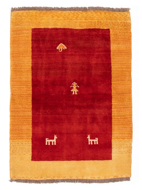 Persian Style Kashkuli Gabbeh 4'3" x 5'8" Hand-knotted Wool Rug 